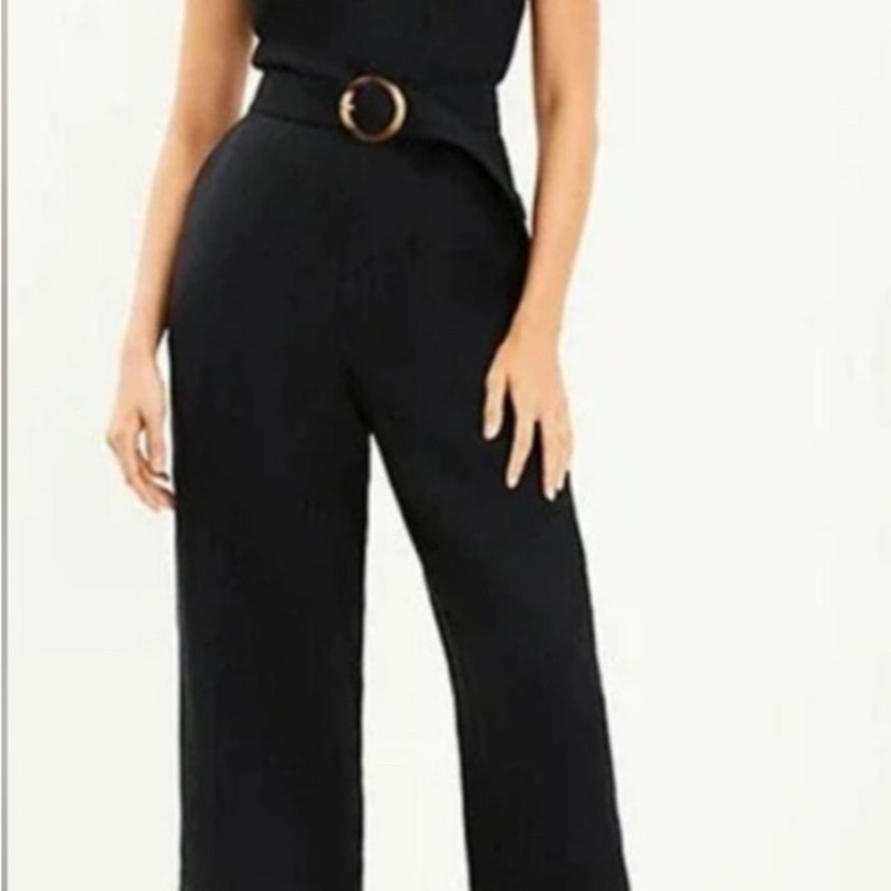 LOFT Black Wide Leg Pants High-Waisted